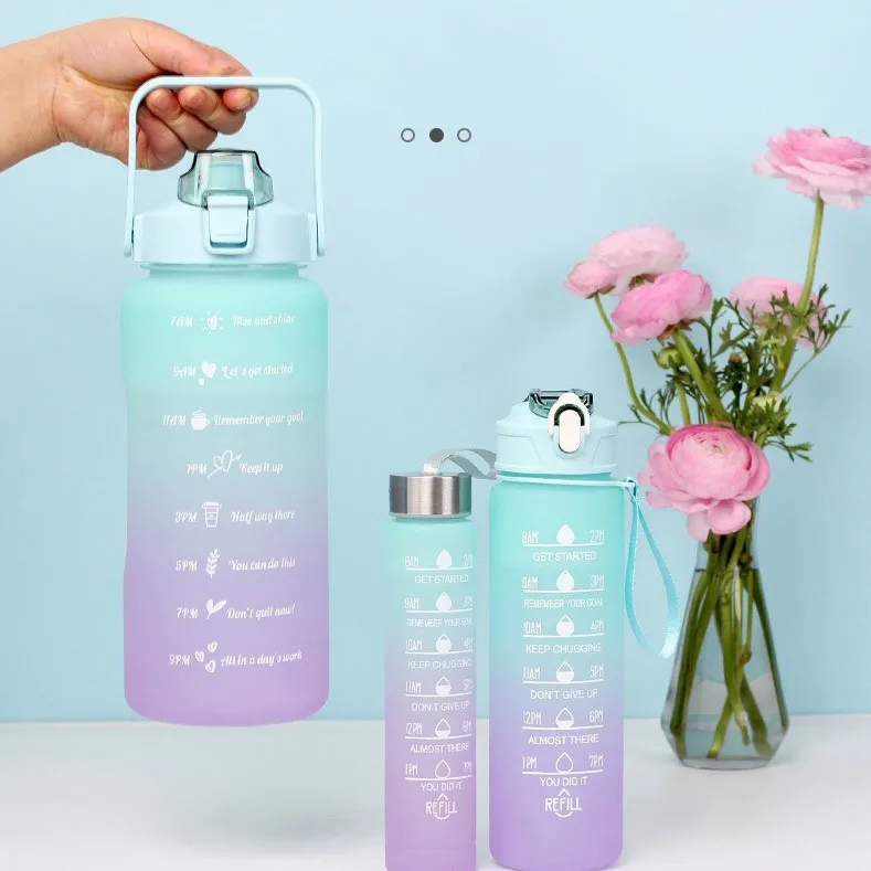 Kit 3 Garrafas Squeeze Motivacional