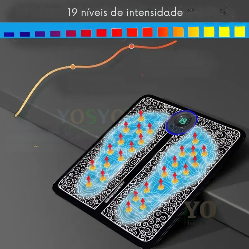 Tapete Massageador De Pés Elétrico e Recarregável Premium FastJoy