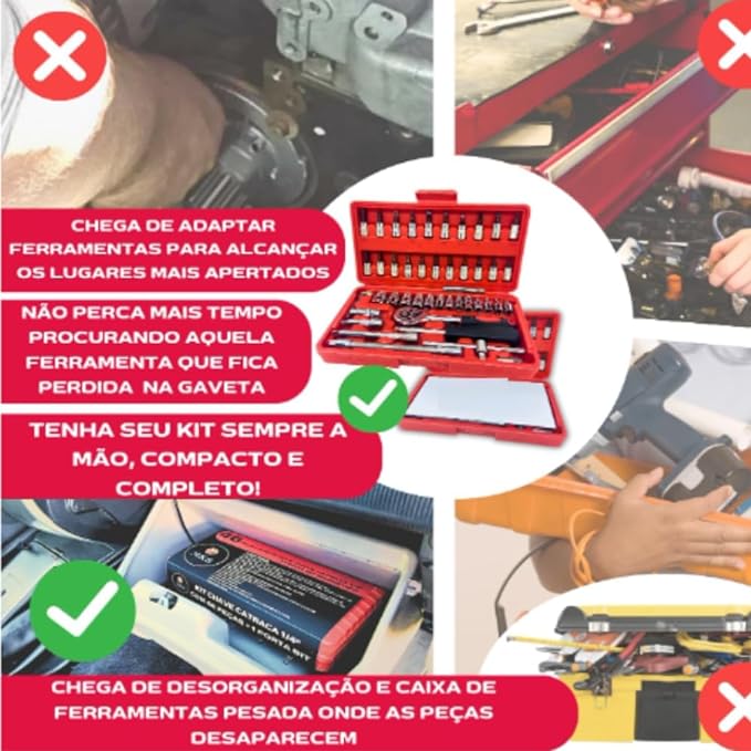 Jogo de chaves com catraca